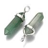 Natural Mixed Gemstone Double Terminated Pointed Pendants G-F295-04-3
