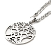 304 Stainless Steel Pendant Necklaces for Women Men NJEW-G123-14P-2