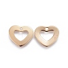 201 Stainless Steel Open Heart Charms STAS-F192-024G-2