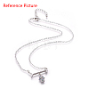 Brass Micro Pave Cubic Zirconia Pendants ZIRC-F098-32G-3