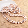 Natural Pearl Nuggets Beaded Necklace NJEW-P126-A-01C-01-3