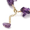 Natural Amethyst Chip Beaded Bracelets for Women BJEW-F478-01B-3