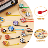 DICOSMETIC 15Pcs 15 Styles Sports Theme Ball Silicone Straw Caps AJEW-DC0001-45-5