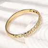 304 Stainless Steel Glass Hinged Bangles for Women BJEW-B168-14G-2