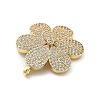 Brass Micro Pave Clear Cubic Zirconia Pendants KK-L228-47G-2