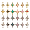  48Pcs 12 Styles Rack Plating Alloy Enamel Connector Charms FIND-TA0002-85-2