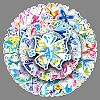 50Pcs Butterfly PVC Waterproof Stickers PW-WG52362-01-2