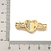 Brass Micro Pave Clear Cubic Zirconia Fold Over Clasps KK-U037-42G-01-3