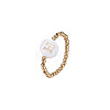 304 Stainless Steel and Shell Finger Rings WG7EF54-08-1