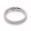 304 Stainless Steel Cuff Bangles BJEW-L642-30P-1