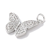 Rack Plating Brass Micro Pave Clear Cubic Zirconia Pendants KK-Z039-20P-2