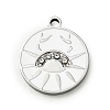 Twelve Constellations 304 Stainless Steel Enamel Pendants SA-CBAAE04-01P-03-1