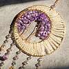 Tree Natural Amethyst Chips Hanging Suncatchers HJEW-F023-05-3