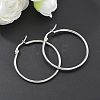 Tarnish Resistant 304 Stainless Steel Hoop Earrings X-EJEW-F105-08P-2