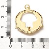 Brass Micro Pave Cubic Zirconia Pendants KK-Q043-20G-02-3