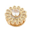 Brass Micro Pave Cubic Zirconia Slide Charms ZIRC-I068-12G-A-2