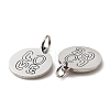 Non-Tarnish 304 Stainless Steel Charms STAS-D050-07P-10-3