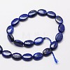 Natural Lapis Lazuli Oval Bead Strands G-M265-14x10mm-02-2