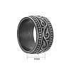 Titanium Steel Totem Finger Rings for Men WGDF4AB-68-2