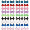 90Pcs 9 Colors Alloy Enamel Pendants ENAM-SZ0001-55-1