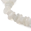 Natural White Moonstone Chip Beaded Stretch Bracelets for Women Men BJEW-JB10665-03-3