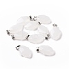 Natural White Jade Pendants G-B041-03P-13-2