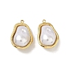 304 Stainless Steel with ABS Plastic Pearl Pendants STAS-G371-01G-05-1