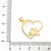 Brass Micro Pave Cubic Zirconia Pendants KK-D317-089G-3