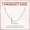 1Pc Glass Rondelle Beaded Necklaces NJEW-LP0007-23M-2