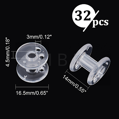 24Pcs Transparent GPPS Plastic Blind Cord Winders FIND-CA0005-57-1