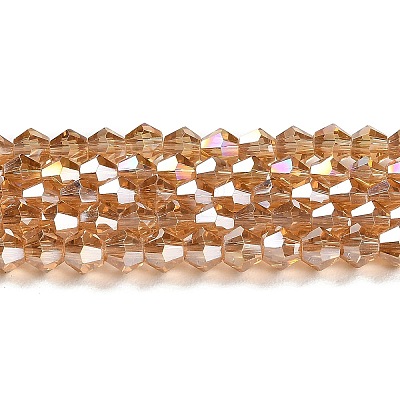 Transparent Electroplate Glass Beads Strands LS-GLAA-F029-3mm-A18-1