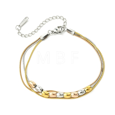 304 Stainless Steel Multi-strand Bracelets BJEW-G733-02M-1