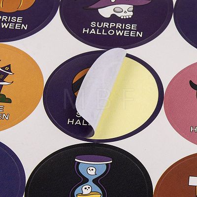 Halloween Theme Plastic Stickers STIC-C009-01H-1