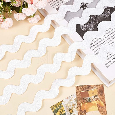 9 Yards Polyester Wavy Fringe Trim Ribbon OCOR-XCP0002-90C-1