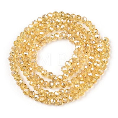 Electroplate Glass Beads Strands EGLA-A034-T8mm-A01-1