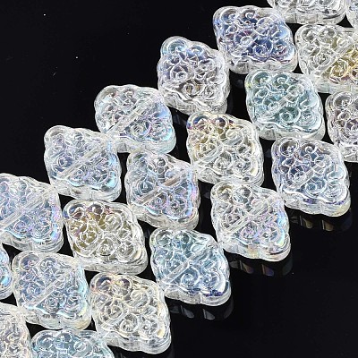 Electroplate Glass Beads Strand EGLA-S188-20-B02-1