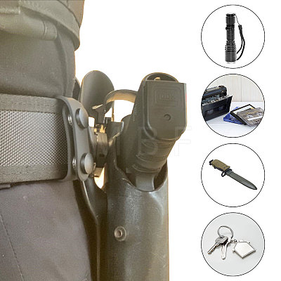4Pcs Military Tactical Belt Buckle Heavy Duty and 1 Set Tactical Double Snap Belt Keeper Loop FIND-FH0002-66-1