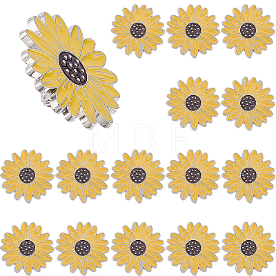 16Pcs Platinum Enamel Pin JEWB-FH0003-17-1