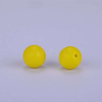 Round Silicone Focal Beads SI-JX0046A-134-1