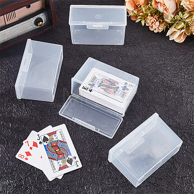 Plastic Card Storage Boxes with Hinged Lids LS-CON-WH20010-06A-1