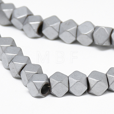 Electroplate Non-magnetic Synthetic Hematite Beads Strands G-Q486-89F-1