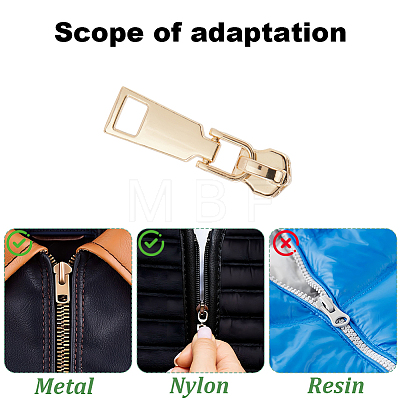 Stainless Steel Zipper Accessories FIND-WH0173-498KCG-1