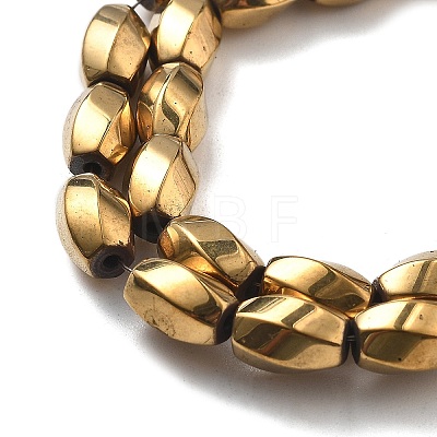 Electroplated Synthetic Magnetic Hematite Beads Strands G-P545-G01-02F-1