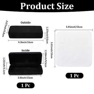 1Pc Rectangle Iron & Velvet Eyeglass Cases AJEW-CN0007-35B-1