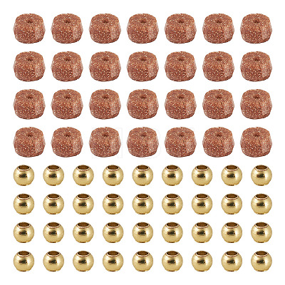 50Pcs Synthetic Goldstone Beads G-TAD0001-14-1