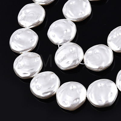 ABS Plastic Imitation Pearl Beads Strands KY-N015-08-B01-1