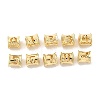 Brass European Beads KK-B166-01G-1