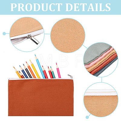 5Pcs 5 Colors Cloth Zipper Jewelry Bag Gift Pouches ABAG-WH0077-11A-1