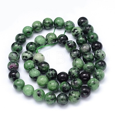 Round Natural Ruby in Zoisite Bead Strands X-G-F222-11-4mm-1