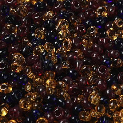 Transparent Colours Glass Seed Beads X1-SEED-P006-02A-10-1
